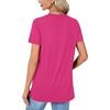 image:imageLYANER Womens Side Split Casual TShirtsRose Red