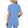 image:imageLYANER Womens Side Split Casual TShirtsSky Blue
