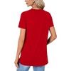 image:imageLYANER Womens Side Split Casual TShirtsSolid Red