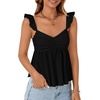 image:imageLYANER Womens Sleeveless Casual Tank TopsBlack