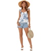 image:imageLYANER Womens Sleeveless Casual Tank TopsFloral Dark Blue