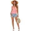 image:imageLYANER Womens Sleeveless Casual Tank TopsFloral Dark Pink
