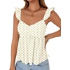 image:imageLYANER Womens Sleeveless Casual Tank TopsFloral Light Beige