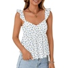 image:imageLYANER Womens Sleeveless Casual Tank TopsFloral Sky Blue