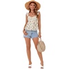 image:imageLYANER Womens Sleeveless Casual Tank TopsFlower Light Beige