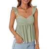 image:imageLYANER Womens Sleeveless Casual Tank TopsLight Army Green
