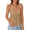 image:imageLYANER Womens Sleeveless Casual Tank TopsLight Khaki
