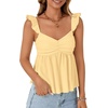 image:imageLYANER Womens Sleeveless Casual Tank TopsLight Yellow