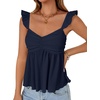 image:imageLYANER Womens Sleeveless Casual Tank TopsNavy Blue
