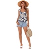 image:imageLYANER Womens Sleeveless Casual Tank TopsNavy Blue Flower
