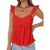 image:imageLYANER Womens Sleeveless Casual Tank TopsRed
