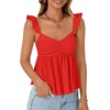 image:imageLYANER Womens Sleeveless Casual Tank TopsRed