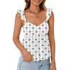 image:imageLYANER Womens Sleeveless Casual Tank TopsStried White Black