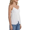 image:imageLYANER Womens Spaghetti Straps Sleeveless Split Front Smocked Y2k Babydoll Cami TopsWhite