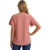 image:imageLYANER Womens Swiss Dots Pleated Tunic TopsDark Pink