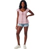 image:imageLYANER Womens Tie Front Smocked Babydoll TopsLight Pink