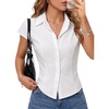 image:imageLYANER Womens Cotton Collared Neck Casual ShirtsWhite
