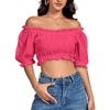 image:imageLYANER Womens Off The Shoulder Crop TopsRose