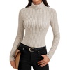 image:imageLYANER Womens Ribbed Knit Casual SweatersBeige