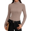 image:imageLYANER Womens Ribbed Knit Casual SweatersDark Khaki
