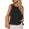 image:imageLYANER Womens Round Neck Sleeveless Tank TopsBlack
