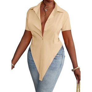 image:imageLYANER Womens Collar V Neck Y2k TopsCreamy Apricot
