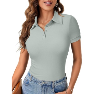 image:imageLYANER Womens Collared Neck Casual Polo ShirtsSolid Pea Green