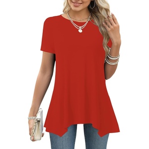 image:imageLYANER Womens Crewneck Casual Tunic TopsRed