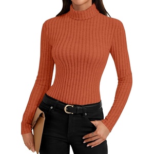 image:imageLYANER Womens Ribbed Knit Casual SweatersCaramel