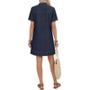 image:imageLYANER Womens Button Up Short Sleeve Casual Denim DressDark Blue
