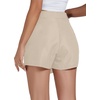 image:imageLYANER Womens Casual Wrap Asymmetrical Hem Pocket Skorts High Waisted Cargo Skirts ShortsKhaki