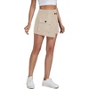 image:imageLYANER Womens Casual Wrap Asymmetrical Hem Pocket Skorts High Waisted Cargo Skirts ShortsKhaki