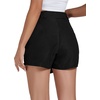 image:imageLYANER Womens Casual Wrap Asymmetrical Hem Pocket Skorts High Waisted Cargo Skirts ShortsSolid Black