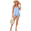 image:imageLYANER Womens Chiffon Lace Trim Sexy Cami ShirtsAzure