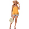 image:imageLYANER Womens Chiffon Lace Trim Sexy Cami ShirtsGinger