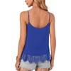 image:imageLYANER Womens Chiffon Lace Trim Sexy Cami ShirtsRoyal Blue