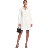 image:imageLYANER Womens Cotton Collared V Neck Casual Mini DressWhite