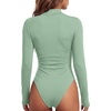 image:imageLYANER Womens Cutout Front Sexy BodysuitsLight Green