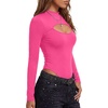 image:imageLYANER Womens Cutout Front Sexy BodysuitsRose