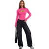 image:imageLYANER Womens Cutout Front Sexy BodysuitsRose