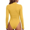 image:imageLYANER Womens Cutout Front Sexy BodysuitsYellow