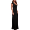 image:imageLYANER Womens Deep V Neck Cap Sleeve Long DressBlack