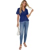 image:imageLYANER Womens Deep V Neck Sexy Blouse TopRoyal Blue