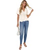 image:imageLYANER Womens Deep V Neck Sexy Blouse TopWhite