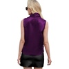 image:imageLYANER Womens Elegant Satin Wrap V Neck Sleeveless Tank Blouse Tee Top