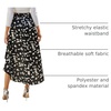 image:imageLYANER Womens Floral Printed Split High Low Ruffle Hem Elastic Waist Midi SkirtBlack