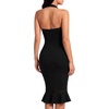 image:imageLYANER Womens Halter Neck Mermaid Sexy DressBlack