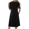 image:imageLYANER Womens Hollow Out Casual DressBlack