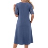 image:imageLYANER Womens Hollow Out Casual DressDark Blue