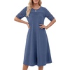 image:imageLYANER Womens Hollow Out Casual DressDark Blue